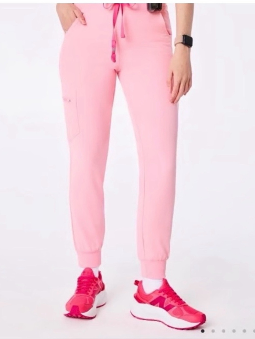 Figs Zamora Jogger Scrub Pants Limited Edition Fight Club Pink Size M